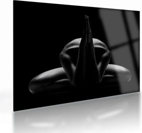 Tablou pe sticlă cu nud feminin (70x50 cm)