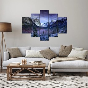 Tablou cu peisaj montan iarna (150x105 cm)
