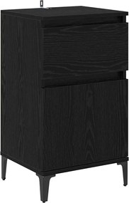 vidaXL Dulap de noapte Stejar Negru 40 x 35 x 70 cm Lemn compozit