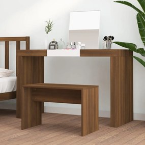 Taburet de toaleta, stejar maro, 70x35x45 cm, lemn prelucrat Stejar brun