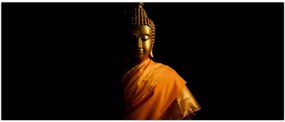 Tablou - Statuia lui Buddha de aur (120x50 cm)