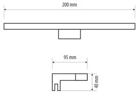 Aplică LED pentru oglindă de baie MIRROR LED/4W/230V 20 cm IP44 negru