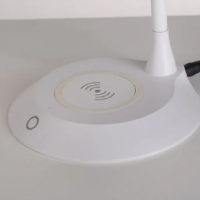 JUST LIGHT 14414-16 - Lampă de birou LED reglabilă cu încărcare PUCKI, LED/4,5W/230V, albă