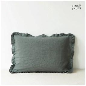 Față de pernă din in 40x60 cm Forest Green – Linen Tales