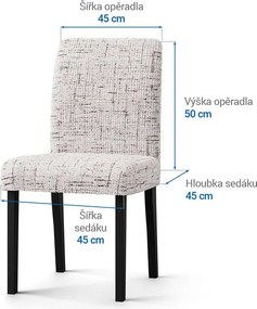 Gaico Huse bielastice VITTORIA smântânii scaun cu spatar 2 buc (45 x 45 x 50 cm)