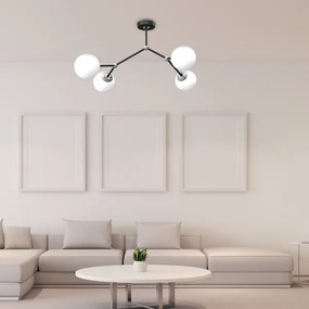 Lustră aplicată JOY 4xE14/40W/230V negru/crom lucios