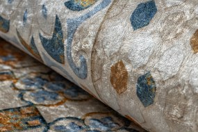 ANDRE 53010 covor lavabil gresii de Lisbona, bucatarie, anti-alunecare - bej / albastru