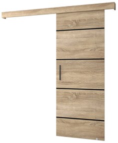Uși culisante 90 cm Sharlene IV (stejar sonoma + stejar sonoma + negru). 1043772