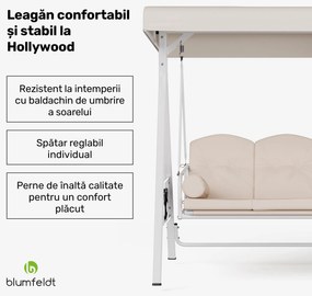GranSway leagăn hollywoodian 3 locuri reglabil individual oțel cu acoperire pulbere rezistent la intemperii
