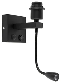 Lampa de perete moderna neagra cu brat flexibil - Brescia Combi