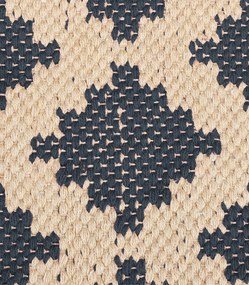 Covor pentru living/dormitor model romburi stilizate bumbac tesut 70 x 140 cm bej/antracit