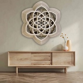SENTOP | Mandala din lemn Harmony realizată din mai multe straturi până la 90 x 100 cm