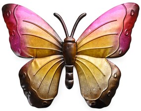 Decoratiune de perete din metal fluture BUTTERFLY 30 cm - diverse culori Culoare: Violet