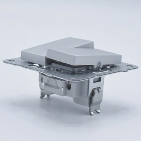Intrerupator dublu, 10A, IP20, Argintiu, Panasonic Arkedia Slim / Karre Plus