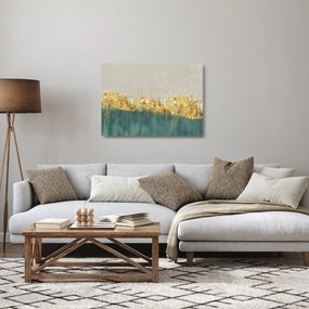 Tablou pe sticlă - Textura cu decor auriu (70x50 cm)