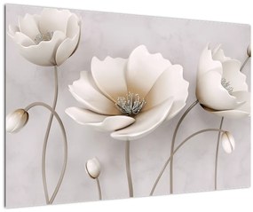 Tablou cu florile albe (90x60 cm)