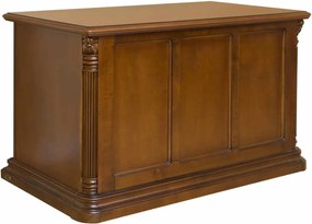Birou lemn masiv nuc Valerio, 140 × 75 × 81 cm