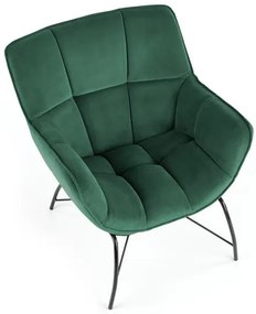 Fotoliu Belton velvet verde H78 cm