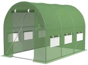 Tunel folie de gradina 2 x 2 x 2 m, verde