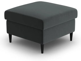 Taburet gri închis cu tapițerie din catifea Kyoto – Cosmopolitan Design