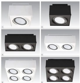Spot incastrabil, directionabil BOXY DL 1, negru 20071-BK ZL