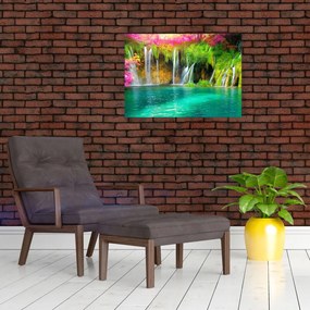 Tablou - Cascada, Lacurile Plitvice, Croația (70x50 cm)