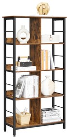 Biblioteca TAYLOR 5 rafturi 149x80 cm, rustic maro