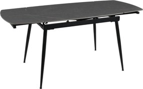 Masa extensibila VELA, gri cu efect de marmura, ceramica/metal, 110/17