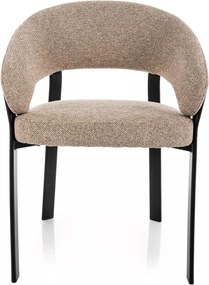 Scaun lemn tapitat Nagoja 253 bej/negru mat - H80 cm
