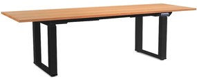 Masă înălțime reglabilă OfficeTech Strong 240 x 80 cm, picioare negre, fag