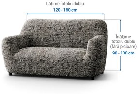Huse bielastice GLORIA maro fotoliu dublu (l. 120 - 160 cm)