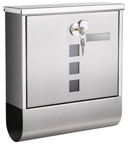 Cutie poștală inoxidabil 30,5 x 33,3 x 9,5 cm argintiu