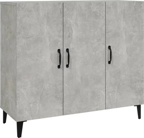 vidaXL Servantă, gri beton, 90x34x80 cm, lemn compozit