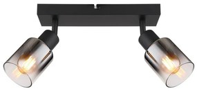 Aplica 2L design modern Hubertus negru