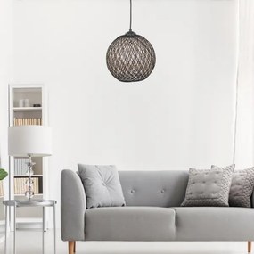 Lustră pe cablu JUTE 1xE27/60W/230V negru