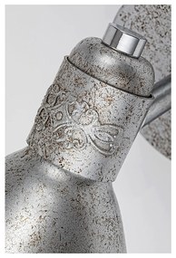 Lustra aplicata cu 3 spoturi design industrial THELMA silver antic 5388 RX