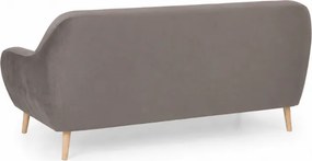 Canapea gri de 3 locuri CORANTI VELVET