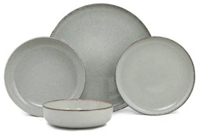 Set veselă 24 piese, verde, din porțelan