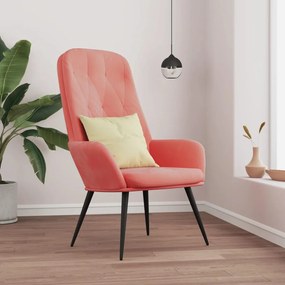 vidaXL Scaun de relaxare, roz, catifea