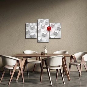 Tablou cu abstracție - cub cu bilă (90x60 cm)