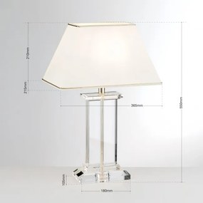 Veioza, lampa de masa design LUX VERONIQUE, auriu/ abajur crem