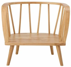 Scaun dining, natur, din lemn de cauciuc, Millor