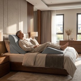 RESIGILAT- Perna ortopedica set 3 piese memory foam recuperare gravitate zero, Gri