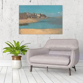 Tablou - Odilon Redon, Village by the Sea in Brittany, reproducere (90x60 cm)