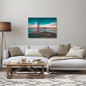 Tablou pe sticlă - Golden Gate, San Francisco (70x50 cm)