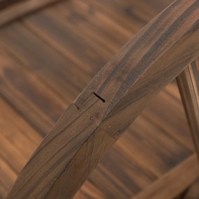 Outsunny Pod de grădină din lemn, cu balustradă la jumătate de roți și o capacitate de 150 KG, 100 x 50 x 37 cm, maro | Aosom Romania