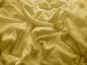 Cearsaf Cocolino microplus cu elastic SOFT 90x200 cm mustar