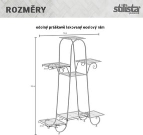 STILISTA Suport pentru plante, 102 x 76 x 24 cm, oțel