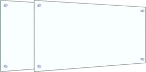 vidaXL Panou antistropi bucătărie 2 buc. transparent 80x40 cm sticlă
