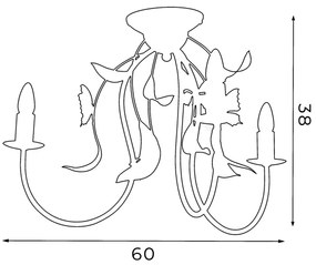 Lustră aplicată SUMMER 3xE14/60W/230V